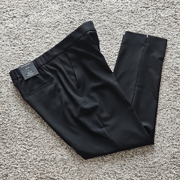 Banana Republic Factory Hayden Pants Black Straight Leg High Rise Size 8 - Picture 2 of 8